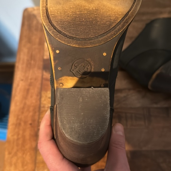 Lucky Brand Heeled Ankle Booties, Black, Leather, Barely Worn, Size 9 - Picture 9 of 11